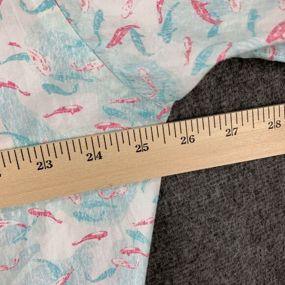 Peter Millar Seaside Sport Shirt Mens XL Dolphin‎ Animal Cascade Koi AOP Preppy - Picture 10 of 11